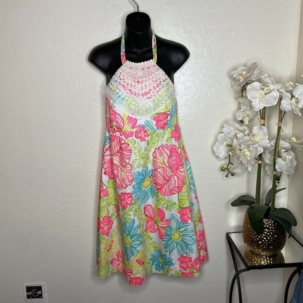 Lilly Pulitzer Brighton boca chica halter dress size 6